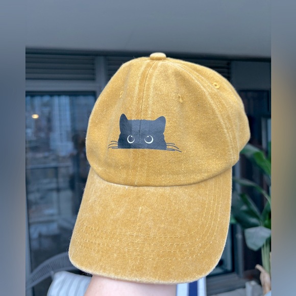 πββ¬ Cat Ball Cap | Mustard Yellow - Picture 2 of 2